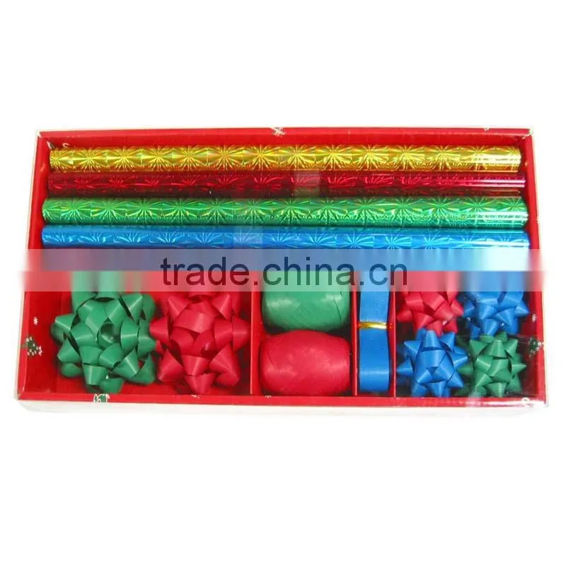 2015 Pretty Metallic Star Ribbon Bows And Easter Egg Sets with Satin Ribbon Tinsels for Gift Packing