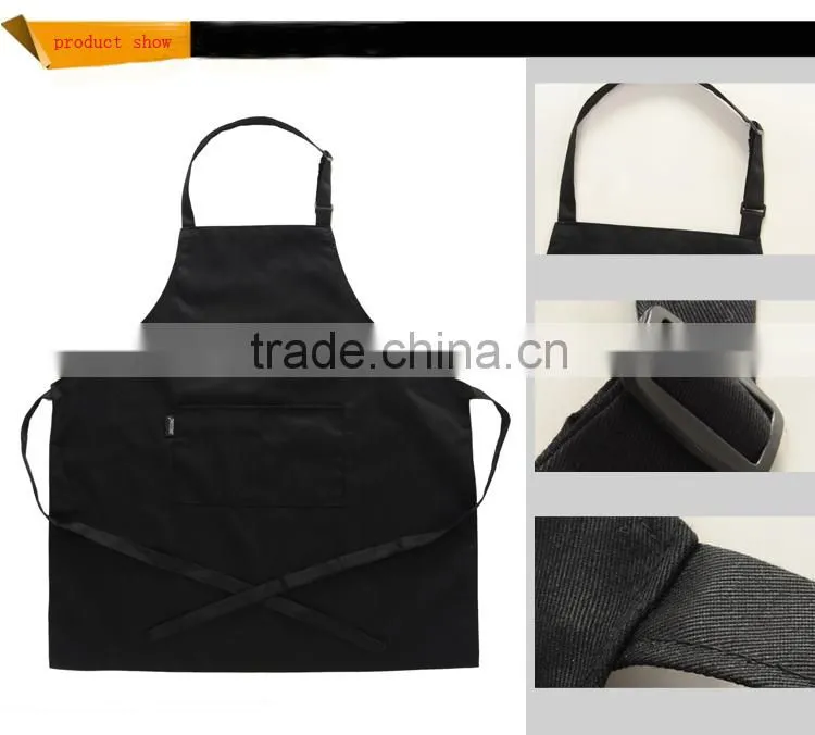 Promotion Cheap cotton demin black kitchen aprons