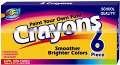 6 Pens Crayons In 1.1 Cm In Diameter B0010