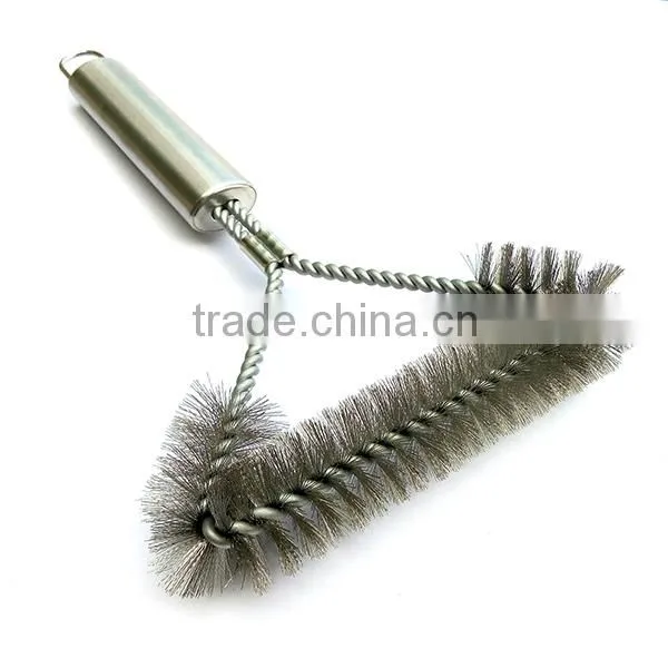 2016 New good quality BBQ grill brush stainless steel wire cleaning Barbecue grill brush 175g