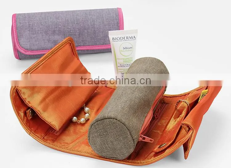 Satin and Suede Travel Jewelry Collection Roll