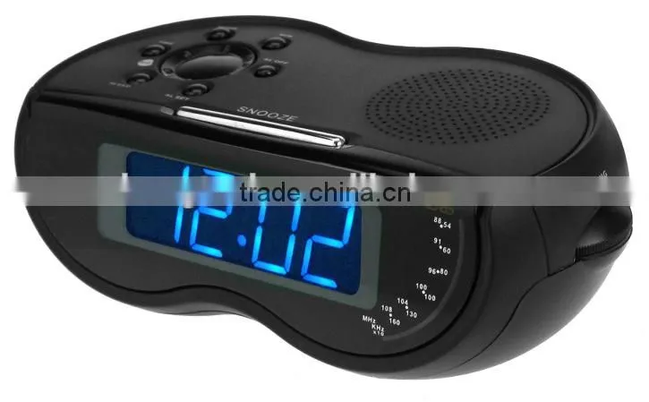 Stylish Stream Lined Table Big Size Desktop Alarm Clock Radio