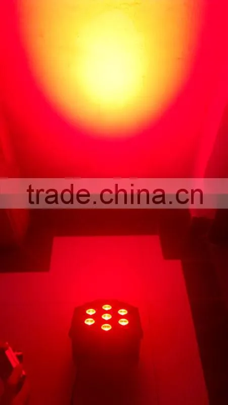 7pcs 10w flat led par rgbw for dj stage wall wash effect dmx512 ac110-240v good cheap price
