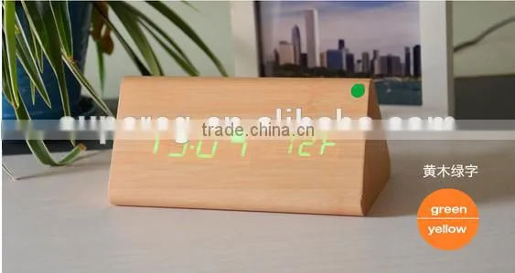 decorative table clocks Control Sensing Alarm Temp dual Display Electronic LED Clock Vintage Wooden Digital Alarm Clock