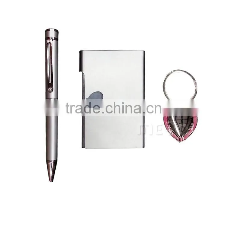 Popular heart shaped key chain pen card holder in gift box set for business
