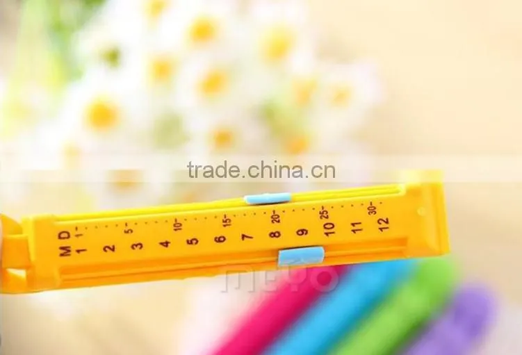 Promotional gift date counter scale sealer clip bag storage clip