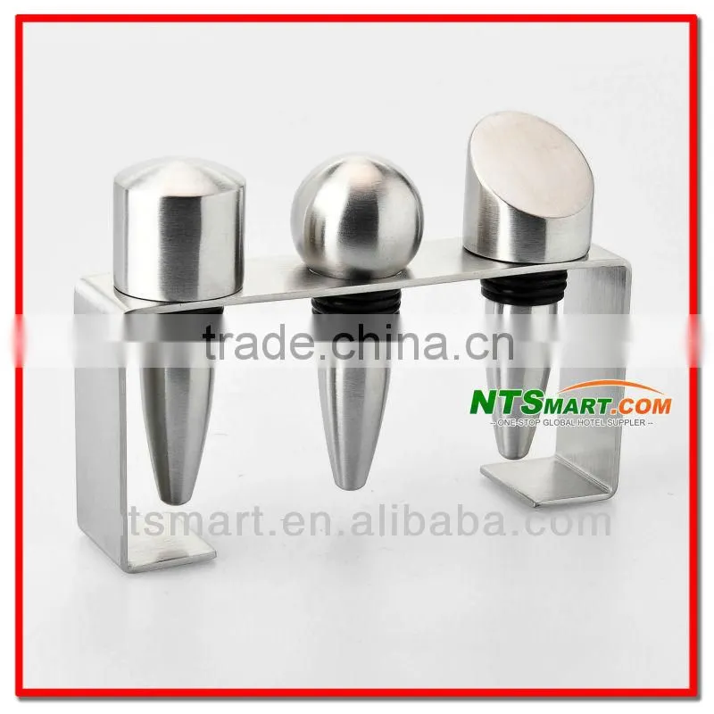 wine stopper sets with metal holder