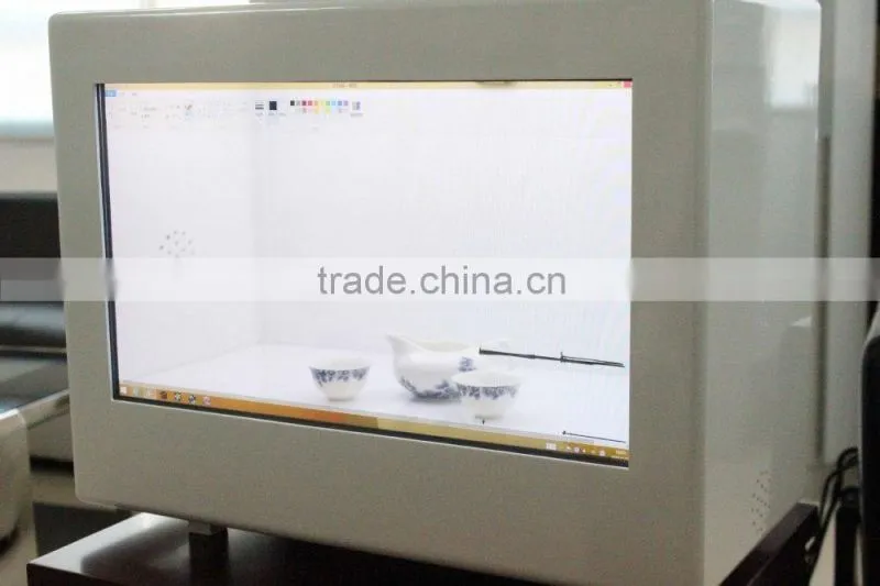touch transparent lcd showcase box, transparent interactive display, interactive transparent lcd display