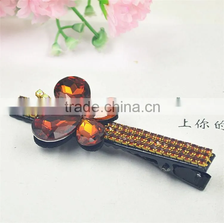 2015 Hot Alligator Hair Clip Hair Rhinestone Barrettes Boutique Bows
