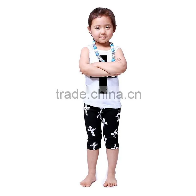 2016 Factory Sale Organic Cotton Apparel Baby Crucifix Outfits Kids Clothing Company
