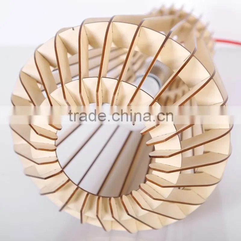 Wood pendant lighting for vintage home decor E27 JK-8005B-17 LED pendant Light