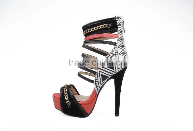 2016 New Summer Sandals Fashion Open Toe High Platform High Heel Women Shoes Fancy Sandals Lady