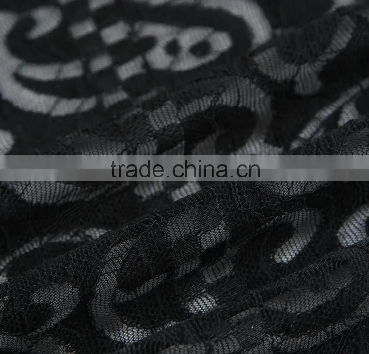 Hot new product 100 poly indian lace embroidery coral lace fabric for sale