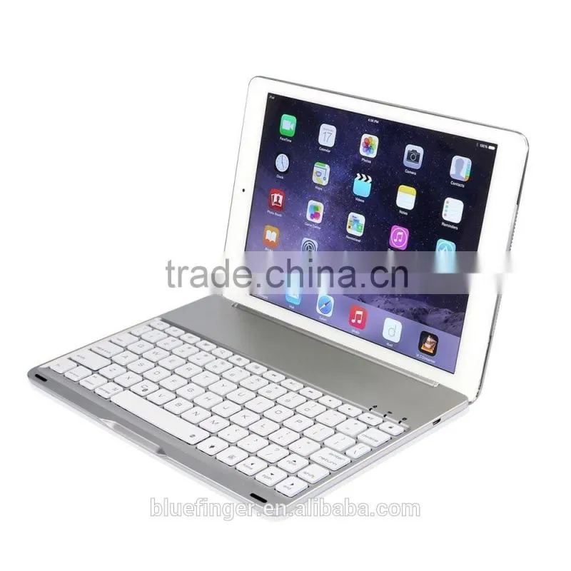 Best seller Backlit Aluminium alloy Bluetooth keyboard case for 9" Android tablet with smart cover