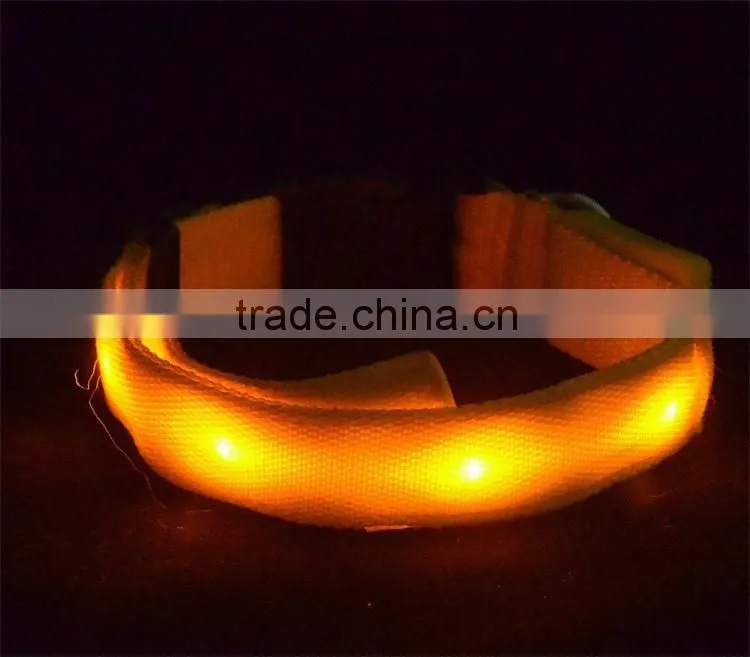 LED Dog Nylon Flashing Glow Pet Light Safety Collar