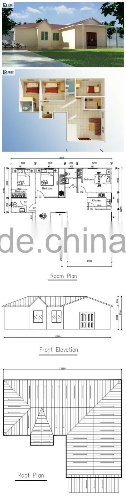 new technology china affordable modern design prefab house/light steel container home