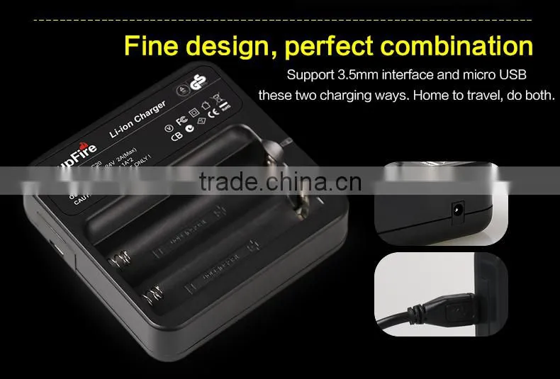 SupFire Intelligent double 18650 battery charger