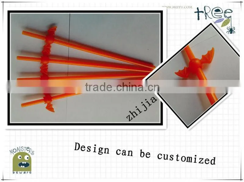 Low price hard plastic printing straw for party