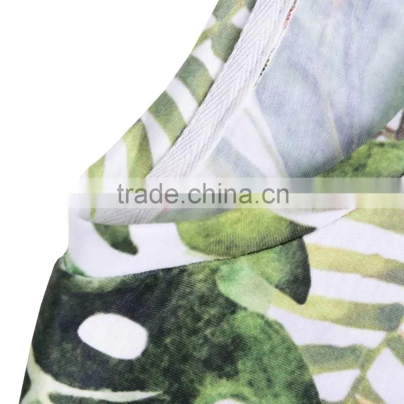 Factory New Arrived 3D Print Tropical Flower Wholesale Polyester Gym T-shirt