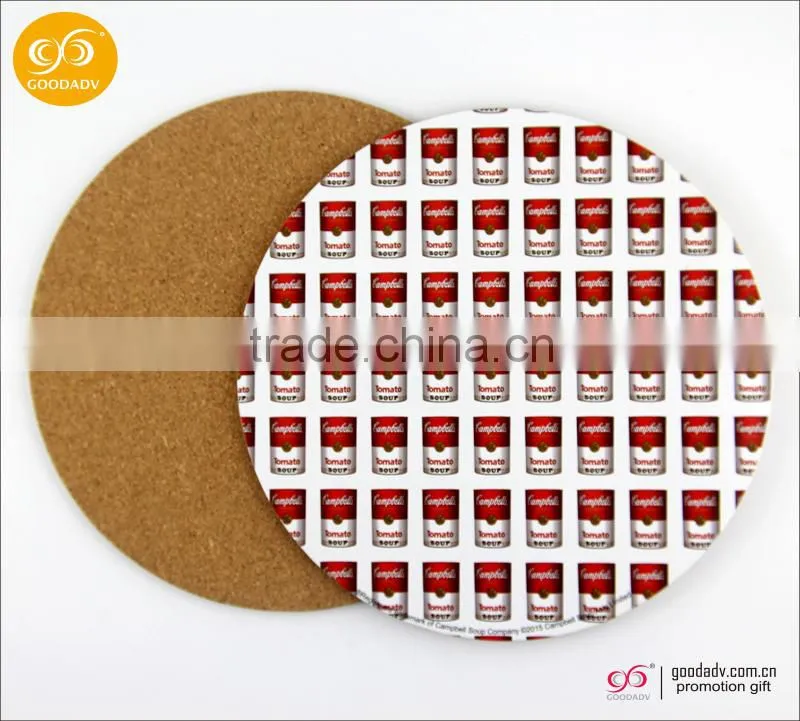 Made in china promotional gift wholesale cork placemats/dinner MDF table mat design
