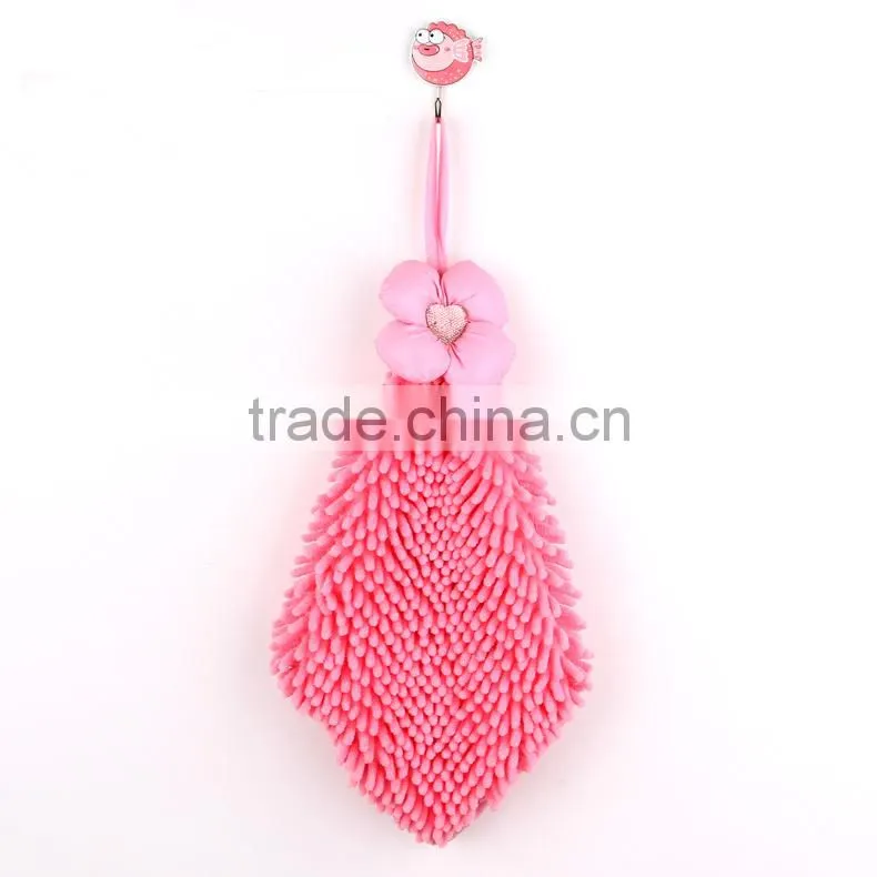 China wholesale microfiber chenille square hand towel, washclotch for home ,kitchen and bathroom