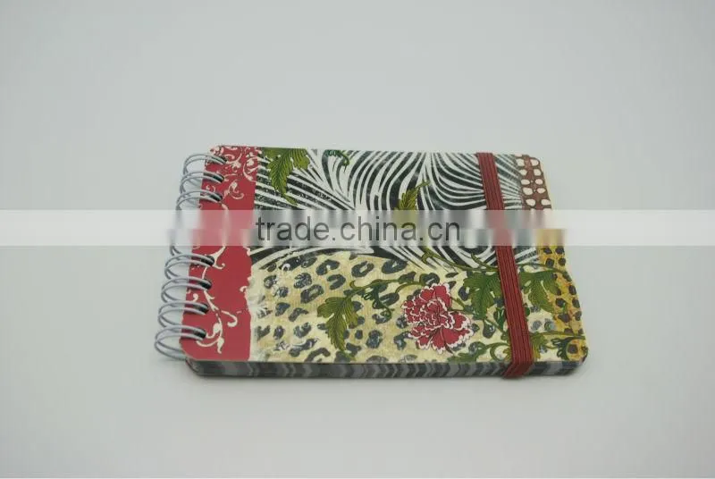 spiral notepad,small notepad with elastic band