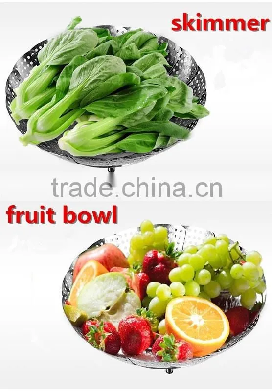 Wide-used Durable Kitchen Accessories SS201 Steaming Tray Fruit Bowl