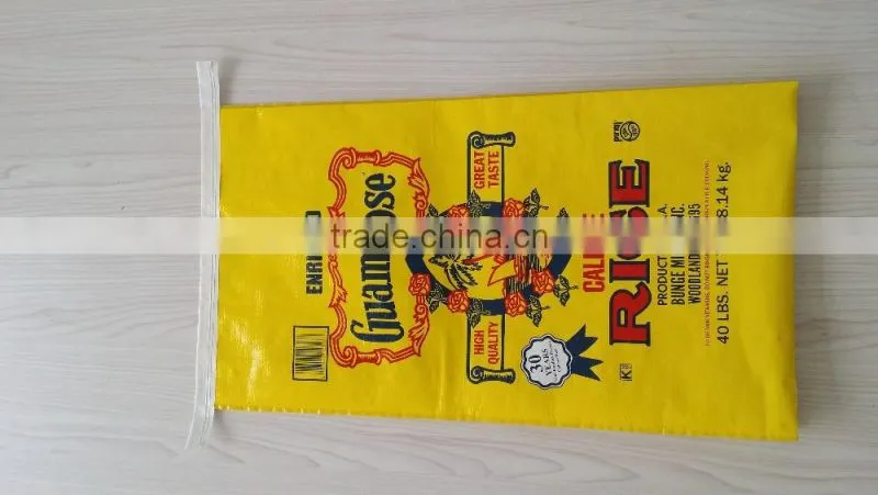 Laminated PP Woven Bags for Packing Rice/Sugar/Wheat and Food rice packaging bag