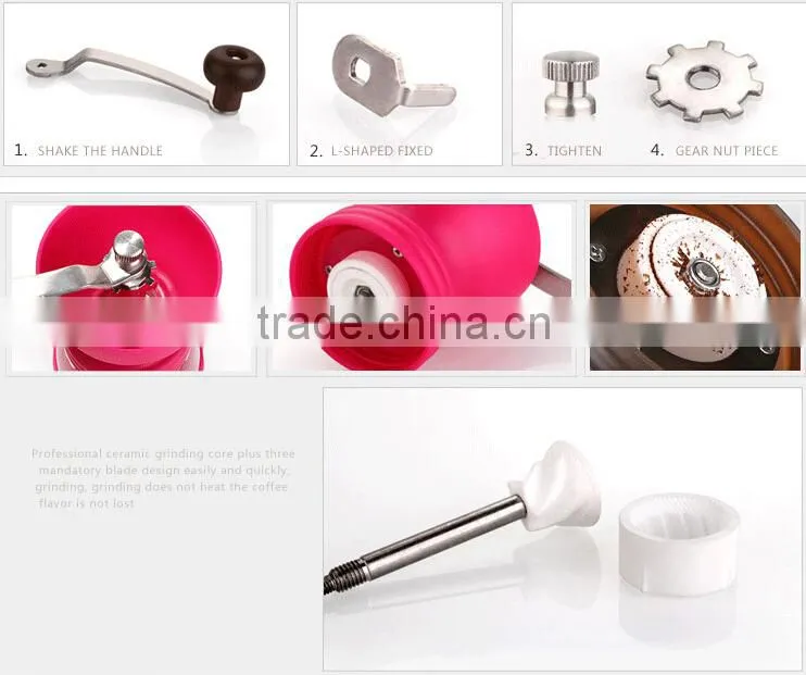 High Quality Manual Ceramic Burr Coffee Grinder Hand-crank Coffee Mill