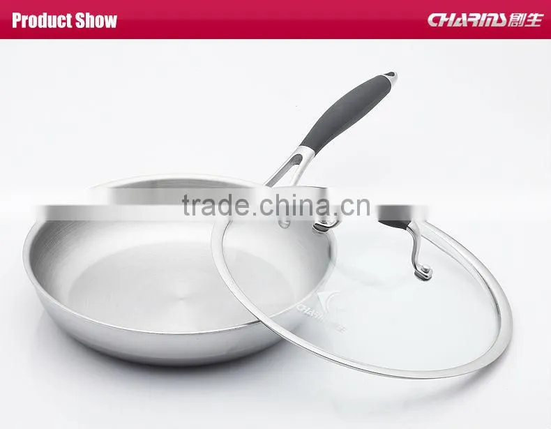 Charms Induction bottom Stainless Steel No oil ceramic coating pan