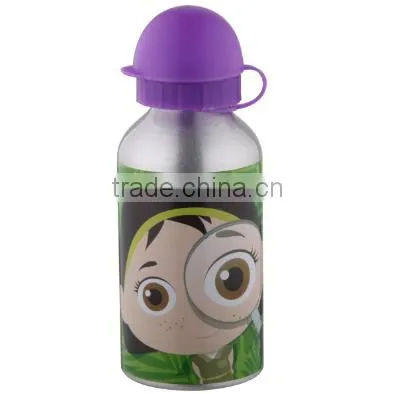 Aluminum bottle for Kids water bottle with straw lid