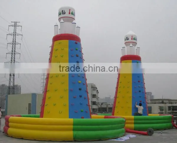 mobile giant used rock climbing wall inflatable commercial grade