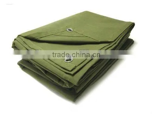 Tear Resistant Rainproof 100%Polyester Canvas Tarps,Polyester Green Canvas Tarps