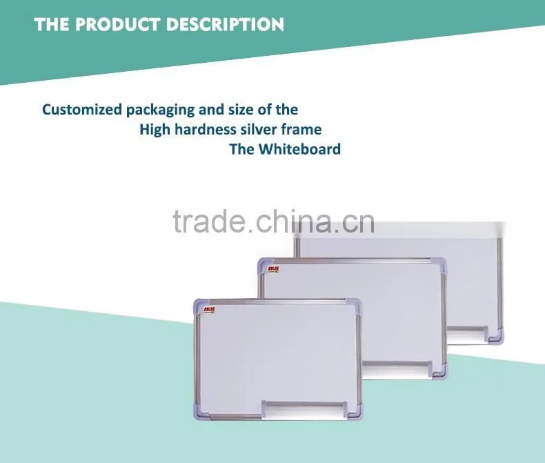 Customized packaging and size of the high hardness silver frame the Whiteboard