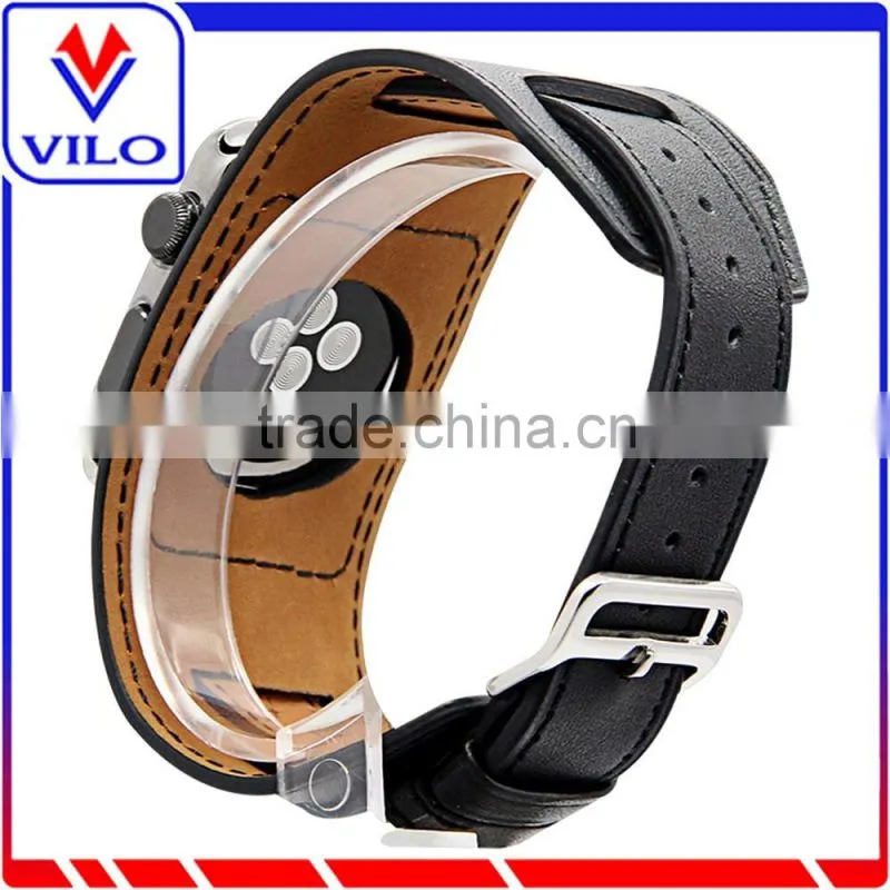 Genuine Leather Double Tour Bracelet Watch Band Wrist Strap For Apple Watch Leather Band 38mm 42mm