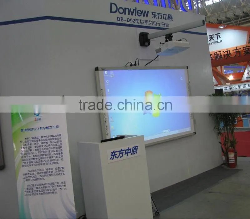 Multiuser smart board with mobile adjustable stand and projector wall mount
