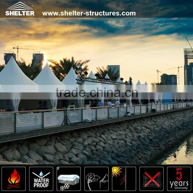 Luxury 5x5m green Aluminum Glass Marquee Gazebo