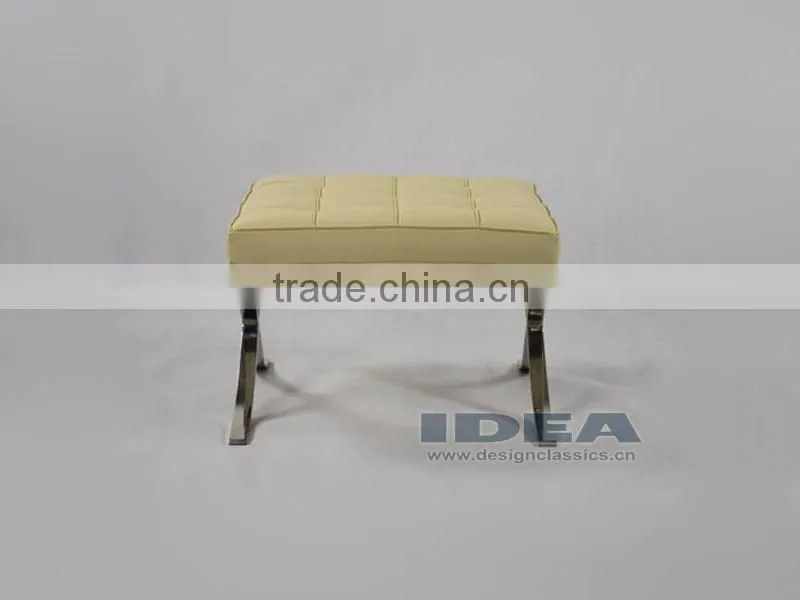 DC2001 Replica Mies Van Der Rohe Barcelona Ottoman Cream White