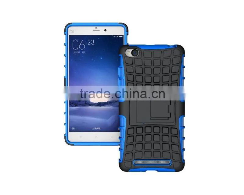 Hot Selling Kickstand Hybrid Heavy Duty Armor Shockproof Phone Case For Xiaomi For Redmi 3