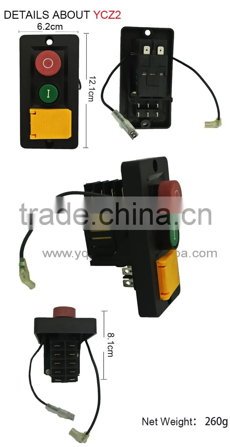 YCZ series waterproof explosion-proof push botton solenoid ignition switch remote control high current low voltage meat grinder