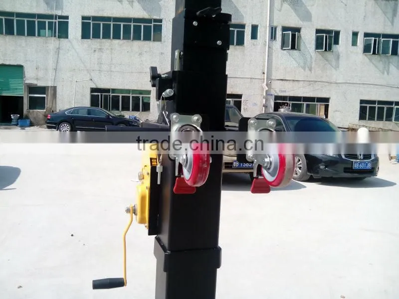 heavy duty 250kg up to 5.5m crank up tower mobile light truss lift tower with wheel