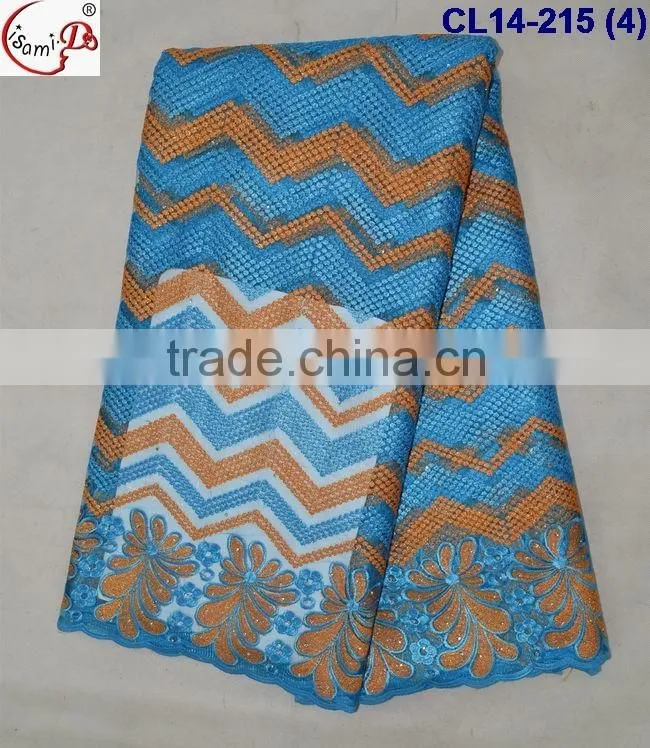CL14-215 High quality african french net lace fabric, tulle lace fabric wholesale