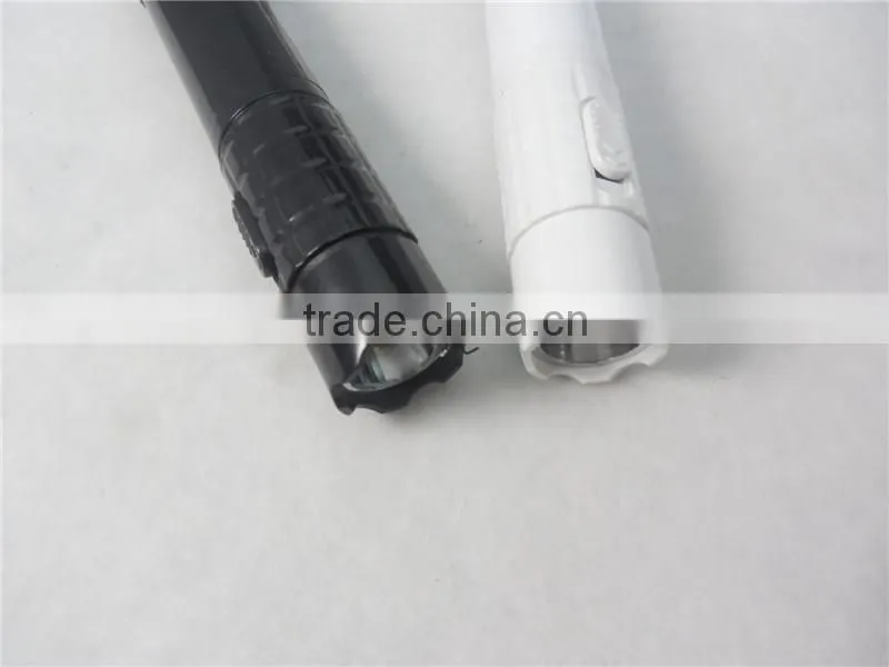 2015 New Plastic LED Torch Flashlight Ballpoint Pen