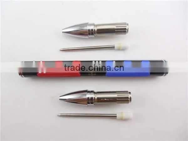 2014 hot selling cheap metal twin pen of double refills