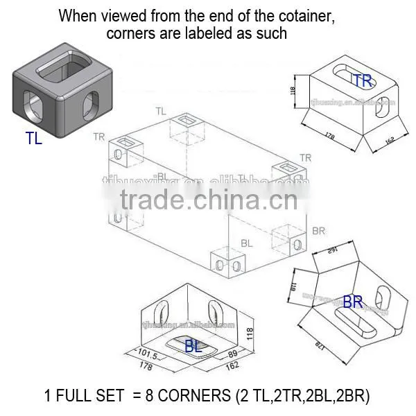 Shipping Container Corner Castings Brick Component