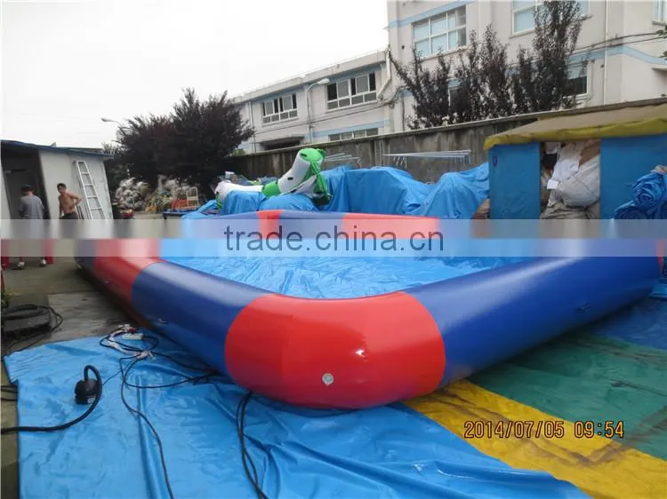 Low price floating inflatable boat swimming pool for sale