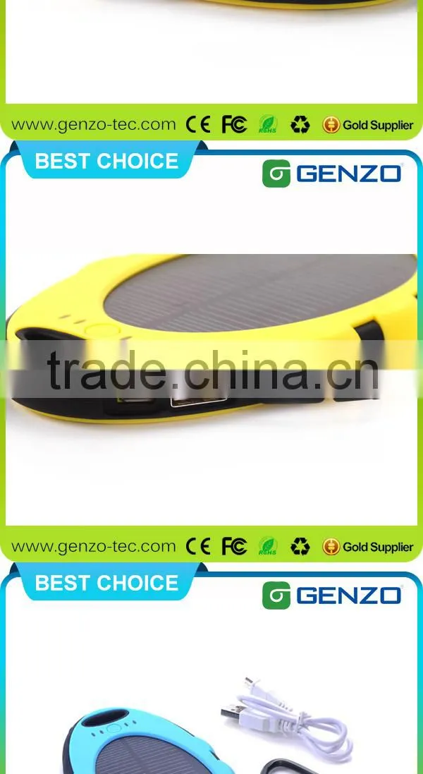 Best selling !!! China manufcturer Portable 5000mah solar power bank for mobile phone