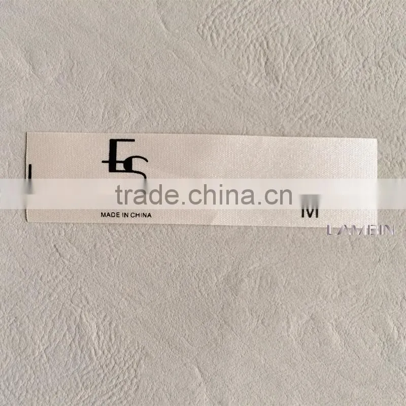 Silk screen printed main label tag for women's moding underwear