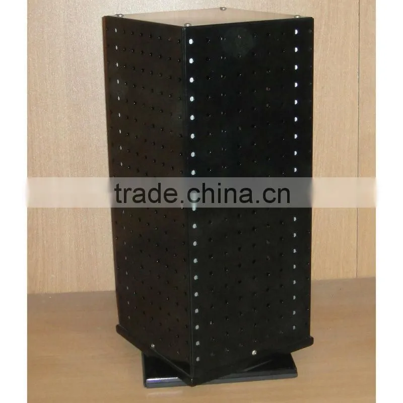 four sides metal counter spinning pegboard stand