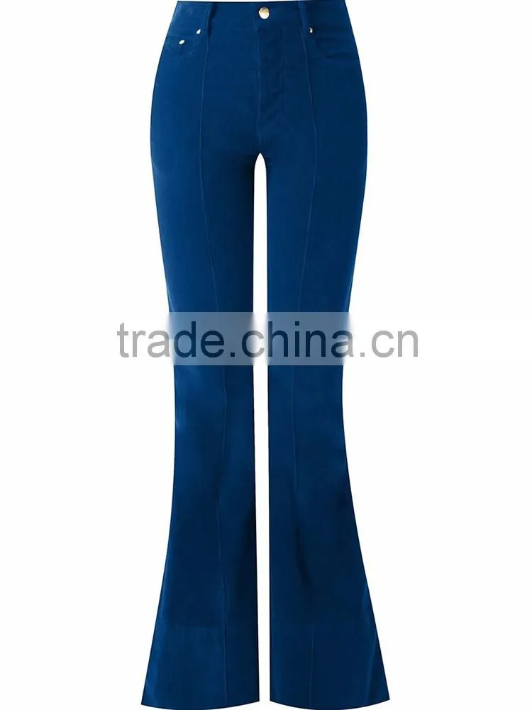 Newest hot sell fashion OEM high quality flared pants for woman